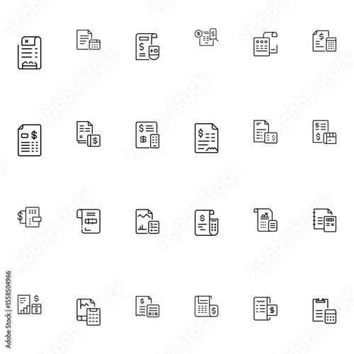 Collection of outline icons representing various sports and fitness activities in black and white style