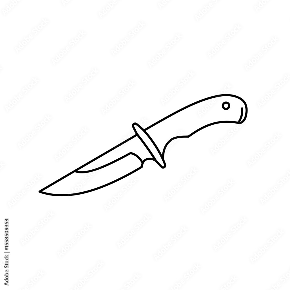 Obraz premium Sharp Utility: An isolated view of a clean, sharp knife. A simple image to represent cutting edge design and functionality.