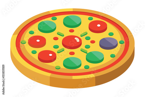 Delicious Pizza A Colorful Culinary Delight