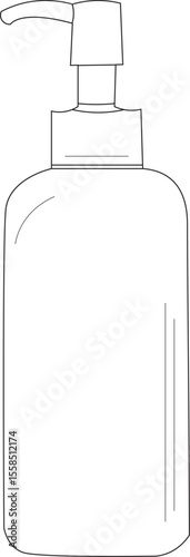 The Illustration of Pump Bottle for cosmetic