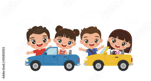 kids in car