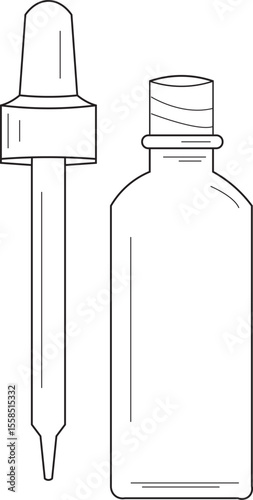 The Illustration of serum Bottle