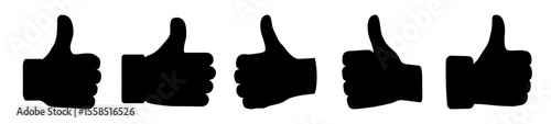 Multiple thumbs up icons in a row indicating positive feedback and approval