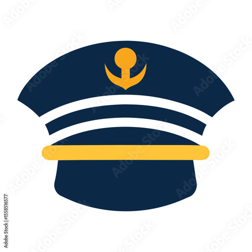 Flat Design Collection of Sailor Hats Marine Caps and Naval Styles