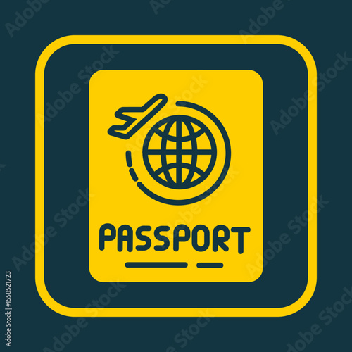 Passport trendy vector art design lovely amazing design colorful useful illustration
