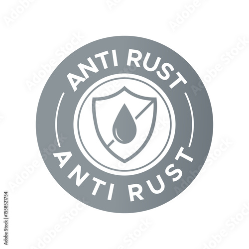 Anti-Rust logo badge vector, anti-rust badge labels, anti-rust stamp