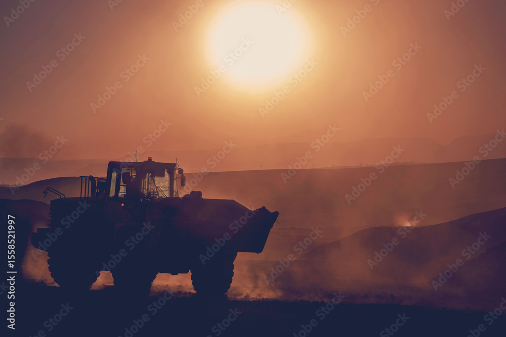 Fototapeta premium Loader busy in mining industry