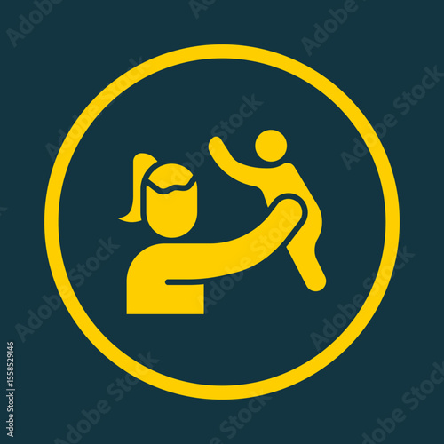 Mother and Son trendy vector art design handsome amazing design colorful useful illustration
