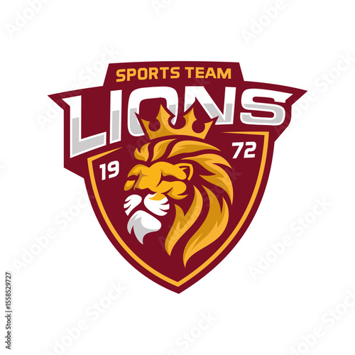 Lion head gaming logo for e sport and sport mascot vector illustration Free