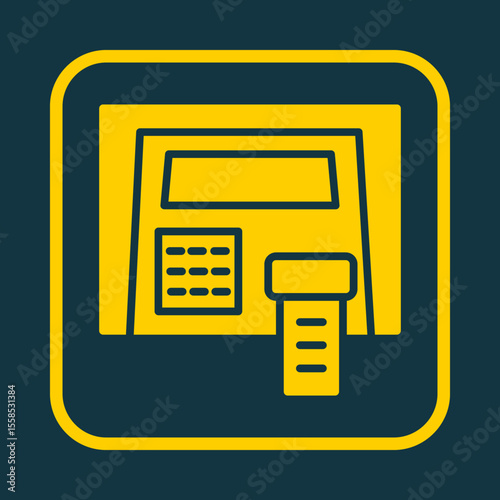ATM Machine trendy vector art design attractive amazing design colorful useful illustration