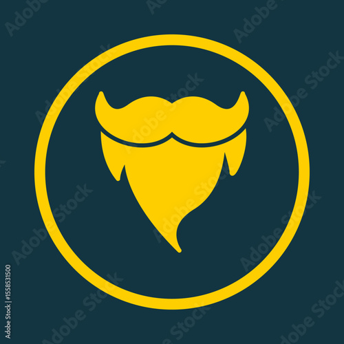 Beard and Moustache trendy vector art design attractive amazing design colorful useful illustration