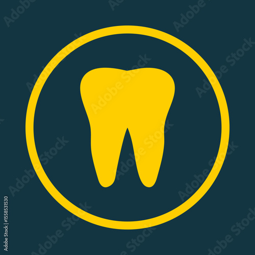 Tooth trendy vector art design attractive amazing design colorful useful illustration