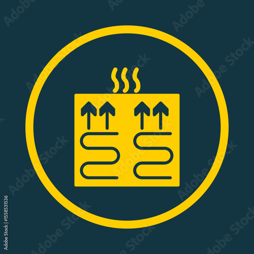 Underfloor Heating trendy vector art design attractive amazing design colorful useful illustration