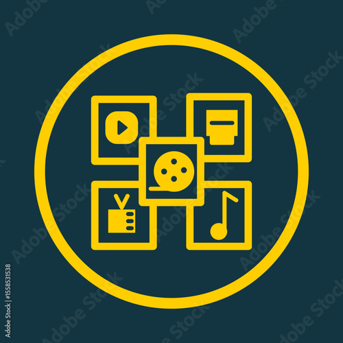 Multimedia trendy vector art design attractive amazing design colorful useful illustration