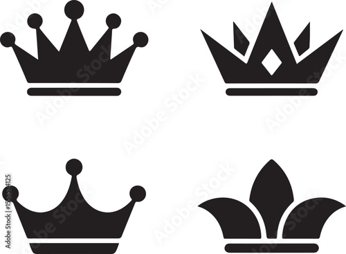 black crown icons