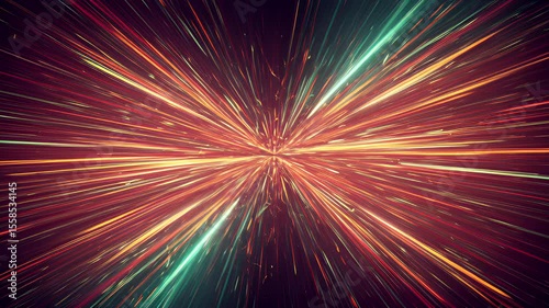 Abstract Speed Lines Explode in Colorful Burst
