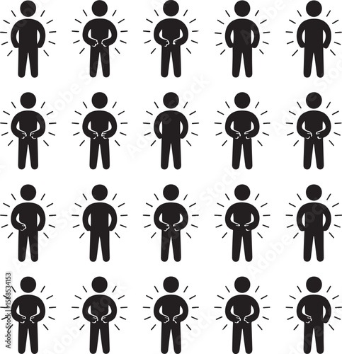 Body Ache Pain Backache Headache People Pictogram
