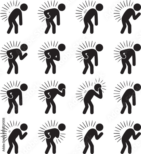 Body Ache Pain Backache Headache People Pictogram