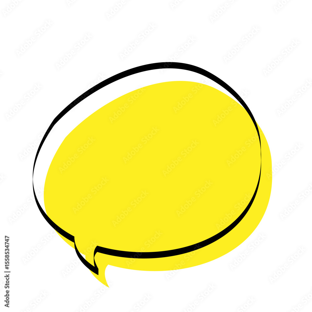 手描きの吹き出し_線画+塗り|Hand-drawn speech bubble_line + fill 手描きの吹き出し_線画+塗り|Hand-drawn speech bubble_line + fill