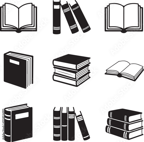Book icons set.
