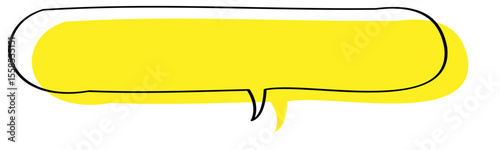 手描きの吹き出し_線画+塗り｜Hand-drawn speech bubble_line + fill