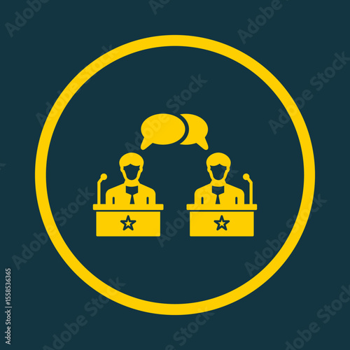 Debate trendy vector art design stunning amazing design colorful useful illustration