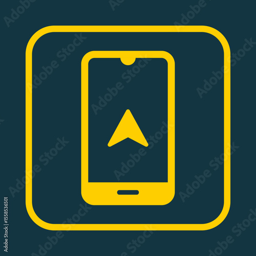 Mobile location trendy vector art design stunning amazing design colorful useful illustration