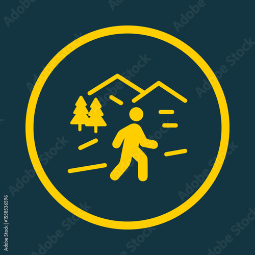 Nature Walk trendy vector art design stunning amazing design colorful useful illustration