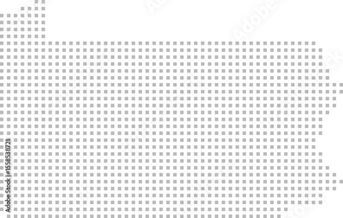 Pennsylvania, United States – square dot grid vector map (Web Mercator projection, PPT-compatible & fully editable)