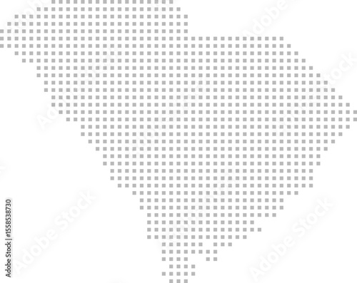 South Carolina, United States – square dot grid vector map (Web Mercator projection, PPT-compatible & fully editable)