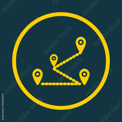 Route trendy vector art design charming amazing design colorful useful illustration