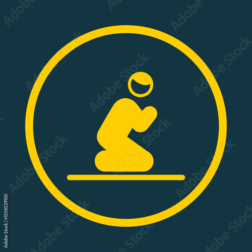 Prayer trendy vector art design charming amazing design colorful useful illustration