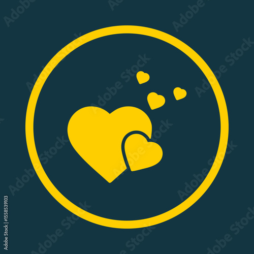 Heart trendy vector art design charming amazing design colorful useful illustration