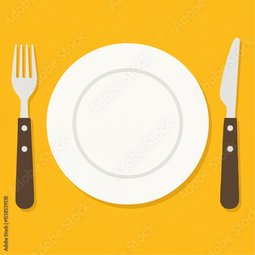 knife and fork on a white background
