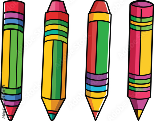 Pencil Vector Illustration, Yellow pencil icon Flat vector illustration, pencil silhouette icon vector, Trendy modern vector illustration isolated on white