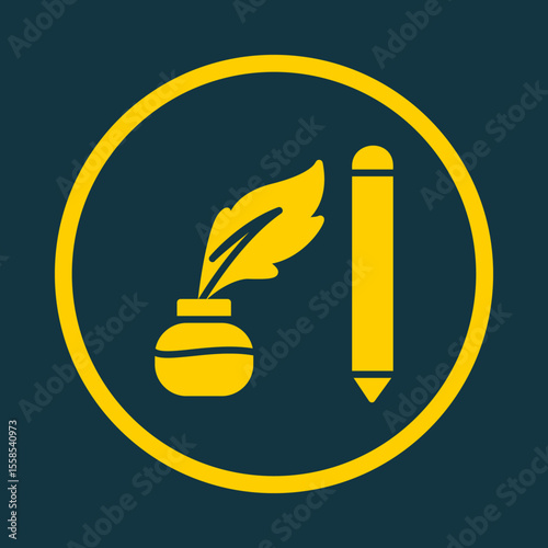 Writing Equipment trendy vector art design good amazing design colorful useful illustration