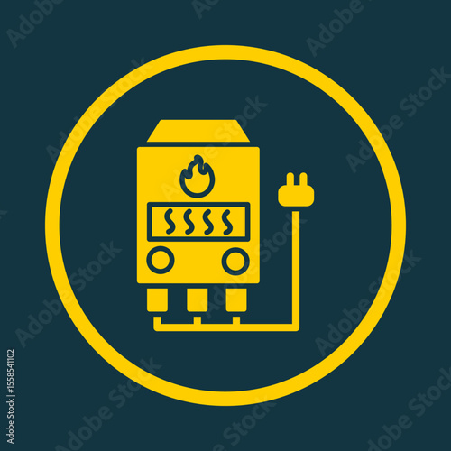 Electric Furnace trendy vector art design good amazing design colorful useful illustration