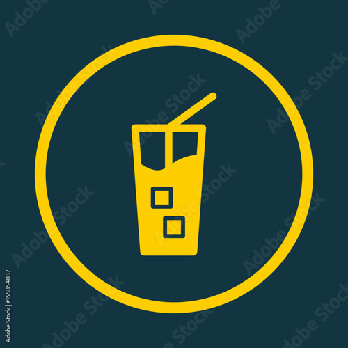 Iced Coffee trendy vector art design good amazing design colorful useful illustration