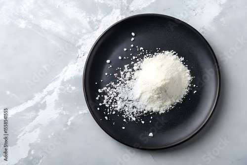 Sea Salt on Black Plate