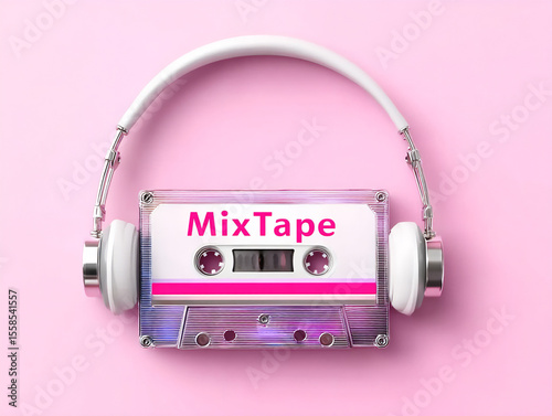 retro vintage cassette mixtape sticker.