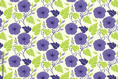 fine line rose flower layout with seamless repetition and elegant botanical accents for table cloths and wrapping paper

