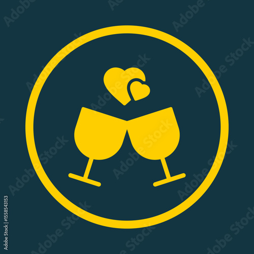 Wine Glass trendy vector art design elegant amazing design colorful useful illustration