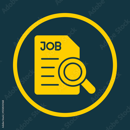 Job Search trendy vector art design elegant amazing design colorful useful illustration