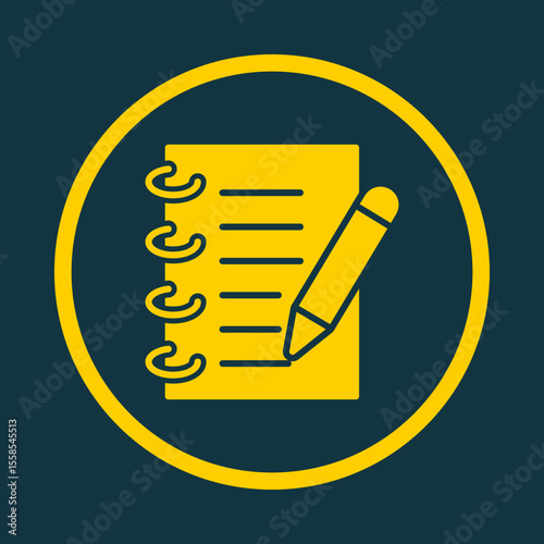 Journalist Notebook trendy vector art design delightful amazing design colorful useful illustration