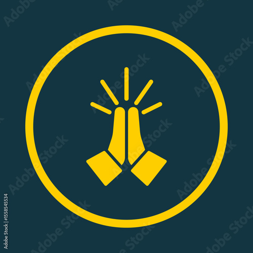 Folded Hands trendy vector art design delightful amazing design colorful useful illustration