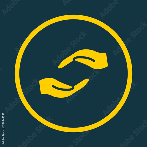 Supportive Hand trendy vector art design delightful amazing design colorful useful illustration