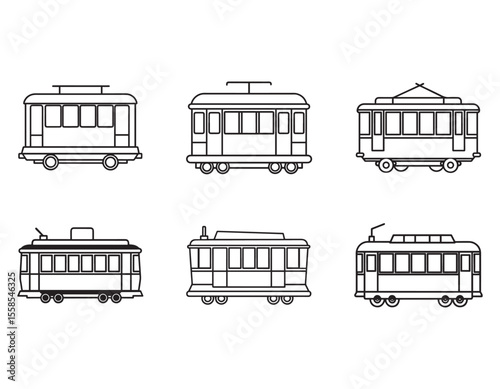 bus subway train-icon silhouette vector illustration