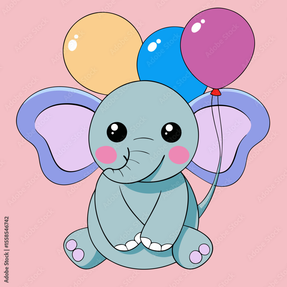 Obraz premium Cute Kawaii and Modern Animal Vector Collection – Flat Icons, Minimal Line Art, Geometric Wildlife, Cartoon Illustrations.