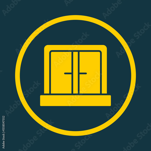 House window trendy vector art design glorious amazing design colorful useful illustration