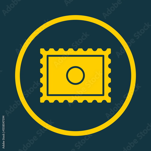 Postal Stamp trendy vector art design glorious amazing design colorful useful illustration
